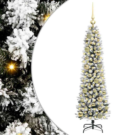 Vidaxl kunstkerstboom met 150 led wit 120 cm pvc en metaal en plastic