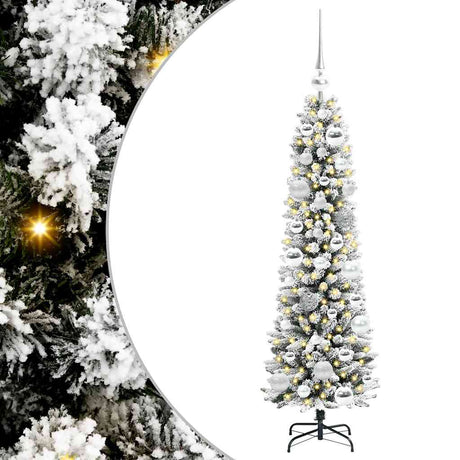 Vidaxl kunstkerstboom met 150 led wit 120 cm pvc en metaal en plastic