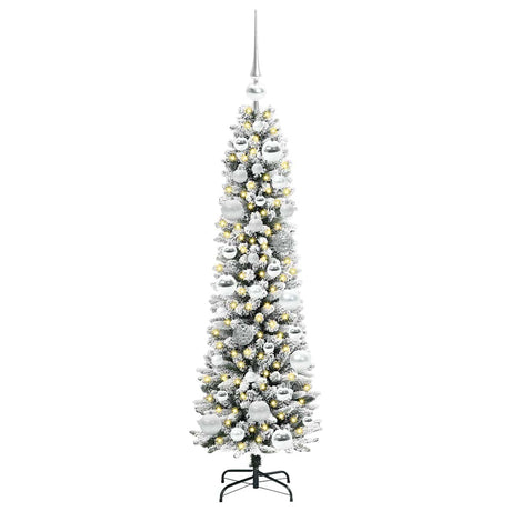 Vidaxl kunstkerstboom met 150 led wit 120 cm pvc en metaal en plastic