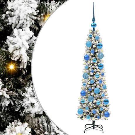 Vidaxl kunstkerstboom met 150 led wit 120 cm pvc en metaal en plastic
