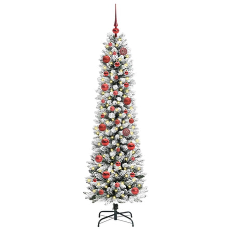 Vidaxl kunstkerstboom met 150 led wit 150 cm pvc en metaal en plastic