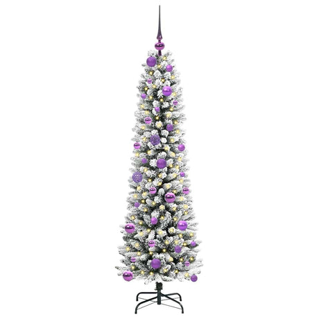 Vidaxl kunstkerstboom met 150 led wit 150 cm pvc en metaal en plastic
