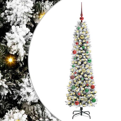 Vidaxl kunstkerstboom met 150 led wit 150 cm pvc en metaal en plastic