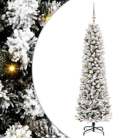 Vidaxl kunstkerstboom met 300 led wit 180 cm pvc en metaal en plastic