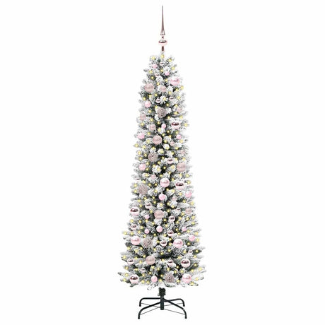 Vidaxl kunstkerstboom met 300 led wit 180 cm pvc en metaal en plastic