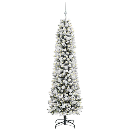 Vidaxl kunstkerstboom met 300 led wit 210 cm pvc en metaal en plastic