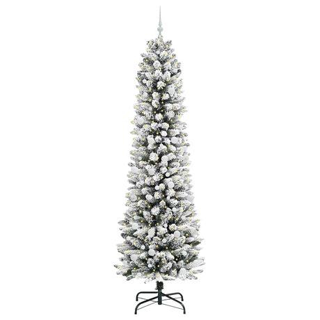 Vidaxl kunstkerstboom met 300 led wit 240 cm pvc en metaal en plastic