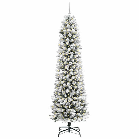 Vidaxl kunstkerstboom met 300 led wit 240 cm pvc en metaal en plastic