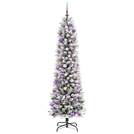 Vidaxl kunstkerstboom met 300 led wit 240 cm pvc en metaal en plastic