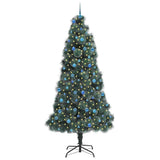 Vidaxl kunstmatige voorverlichte kerstboom met ballenset groen 240 cm