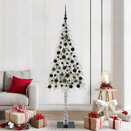 Vidaxl kerstboom met 300 led met standaard wit 180 cm pe en staal