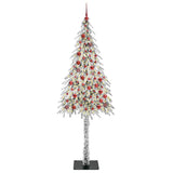 Vidaxl kerstboom met 300 led met standaard wit 210 cm pe en staal