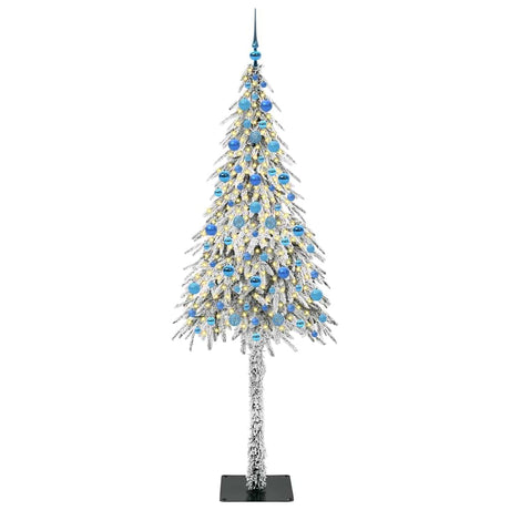 Vidaxl kerstboom met 300 led met standaard wit 210 cm pe en staal