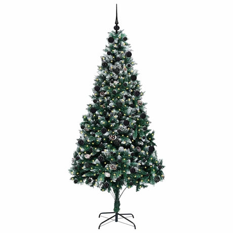 Vidaxl kunstkerstboom groen 210 cm pvc en staal en kunststof