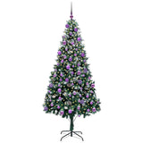 Vidaxl kunstkerstboom groen 210 cm pvc en staal en kunststof