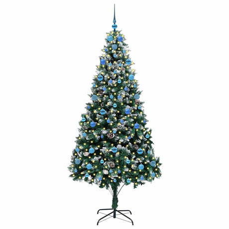Vidaxl kunstkerstboom groen 210 cm pvc en staal en kunststof