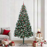 Vidaxl kunstkerstboom groen 240 cm pvc en staal en kunststof