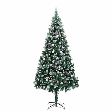 Vidaxl kunstkerstboom groen 240 cm pvc en staal en kunststof