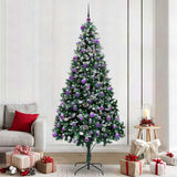 Vidaxl kunstkerstboom groen 240 cm pvc en staal en kunststof