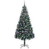Vidaxl kunstkerstboom groen 240 cm pvc en staal en kunststof
