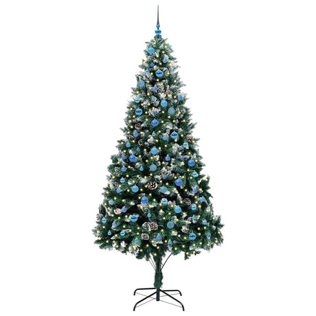 Vidaxl kunstkerstboom groen 240 cm pvc en staal en kunststof