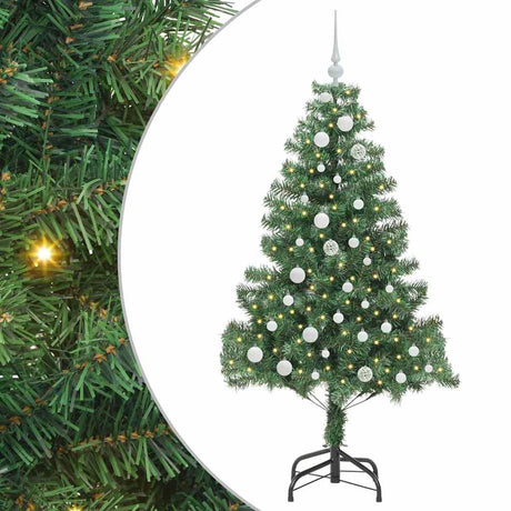 Vidaxl kerstboom met 150 led met standaard groen 150 cm pvc