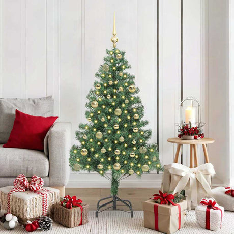 Vidaxl kerstboom met 150 led met standaard groen 150 cm pvc