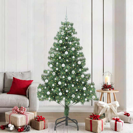 Vidaxl kerstboom met 300 led met standaard groen 210 cm pvc