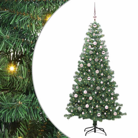 Vidaxl kerstboom met 300 led met standaard groen 240 cm pvc
