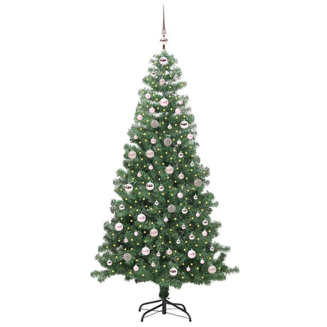 Vidaxl kerstboom met 300 led met standaard groen 240 cm pvc