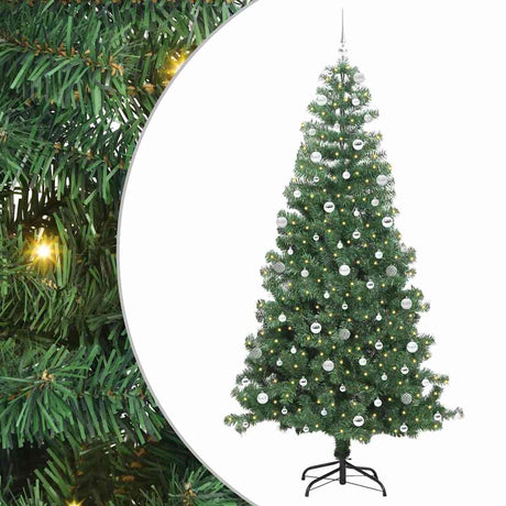 Vidaxl kerstboom met 300 led met standaard groen 240 cm pvc