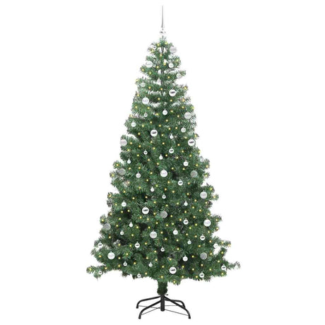 Vidaxl kerstboom met 300 led met standaard groen 240 cm pvc