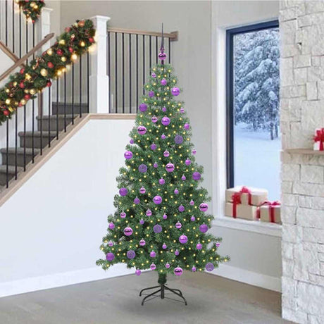 Vidaxl kerstboom met 300 led met standaard groen 240 cm pvc