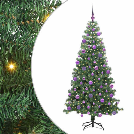 Vidaxl kerstboom met 300 led met standaard groen 240 cm pvc