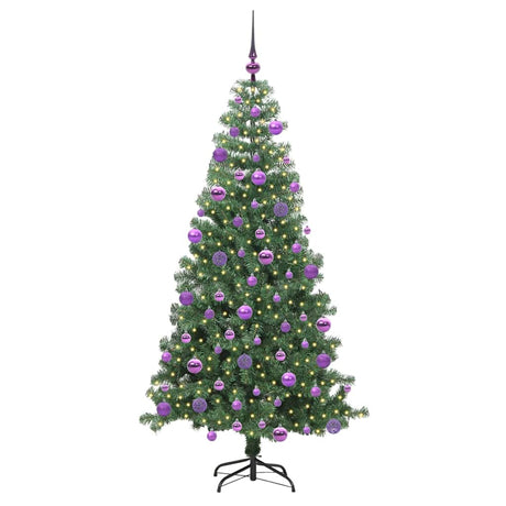 Vidaxl kerstboom met 300 led met standaard groen 240 cm pvc