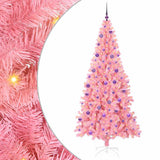 Vidaxl kerstboom met 300 led met standaard roze 210 cm pvc