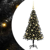 Vidaxl kerstboom met 150 led met standaard zwart 120 cm pvc