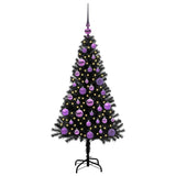 Vidaxl kerstboom met 150 led met standaard zwart 120 cm pvc