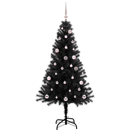 Vidaxl kerstboom met 150 led met standaard zwart 150 cm pvc
