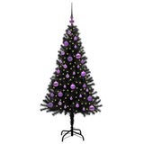 Vidaxl kerstboom met 150 led met standaard zwart 150 cm pvc