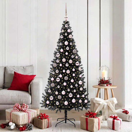 Vidaxl kerstboom met 300 led met standaard zwart 180 cm pvc