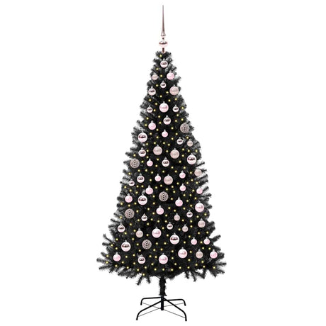 Vidaxl kerstboom met 300 led met standaard zwart 180 cm pvc