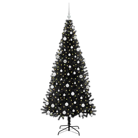 Vidaxl kerstboom met 300 led met standaard zwart 180 cm pvc
