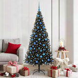 Vidaxl kerstboom met 300 led met standaard zwart 180 cm pvc