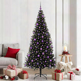 Vidaxl kerstboom met 300 led met standaard zwart 210 cm pvc