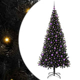 Vidaxl kerstboom met 300 led met standaard zwart 210 cm pvc