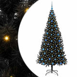 Vidaxl kerstboom met 300 led met standaard zwart 210 cm pvc