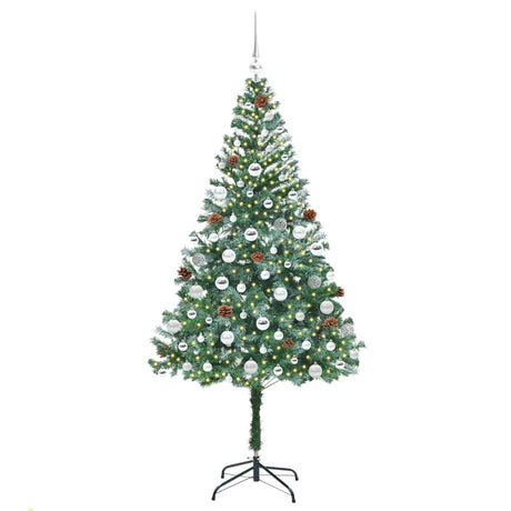 Vidaxl kunstkerstboom met 300 led groen 180 cm pvc en staal