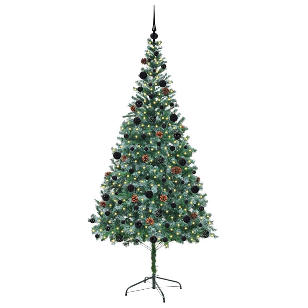 Vidaxl kunstkerstboom met 300 led groen 210 cm pvc en staal