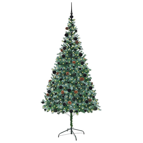 Vidaxl kunstkerstboom met 300 led groen 210 cm pvc en staal